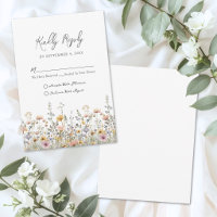 Wildblumen-Hochzeits-RSVP