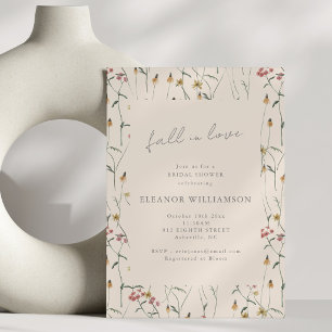 Wildblumen-Hochzeitsdusche 'Verliebe dich' Boho-Bl Einladung