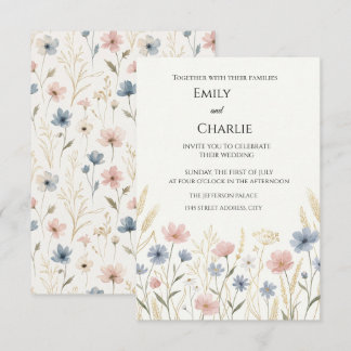 Wildblumen-Hochzeitseinladung  Einladung