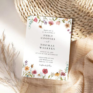 Wildblumen Hochzeitseinladung Einladung