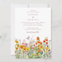 Wildblumen-Hochzeitseinladung