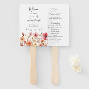 Wildblumen Hochzeitsfans im Frischgarten Fächer