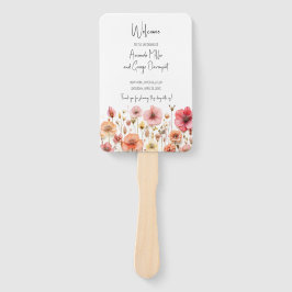 Wildblumen Hochzeitsfans im Frischgarten Fächer