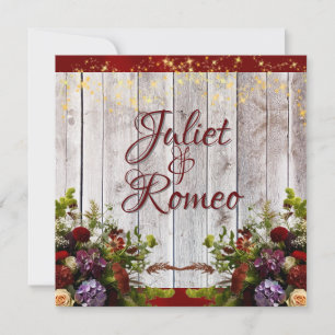 Wildblumen, Hochzeitsfeiern, Hochzeitsfeiern und H Einladung