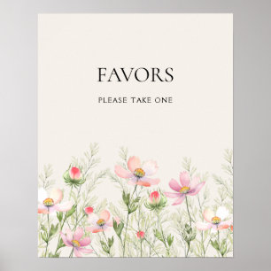 Wildblumen-Hochzeitsposter Poster