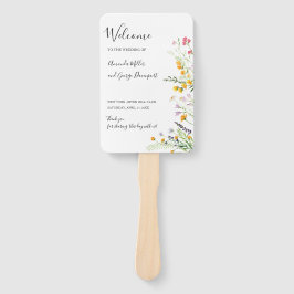 Wildblumen Hochzeitsprogramm Fan Fächer