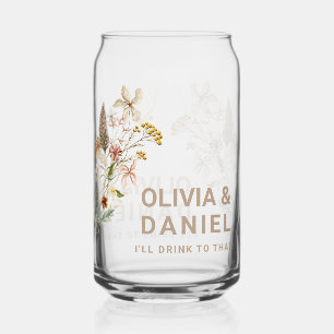 Wildblumen Hochzeitsscups Dosenglas