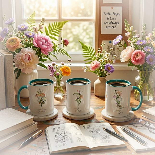 Wildblumen hoffen Liebe Tasse (Von Creator hochgeladen)