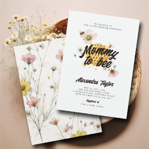 Wildblumen Honey Mommy to Bee Baby Girl Shower Einladung
