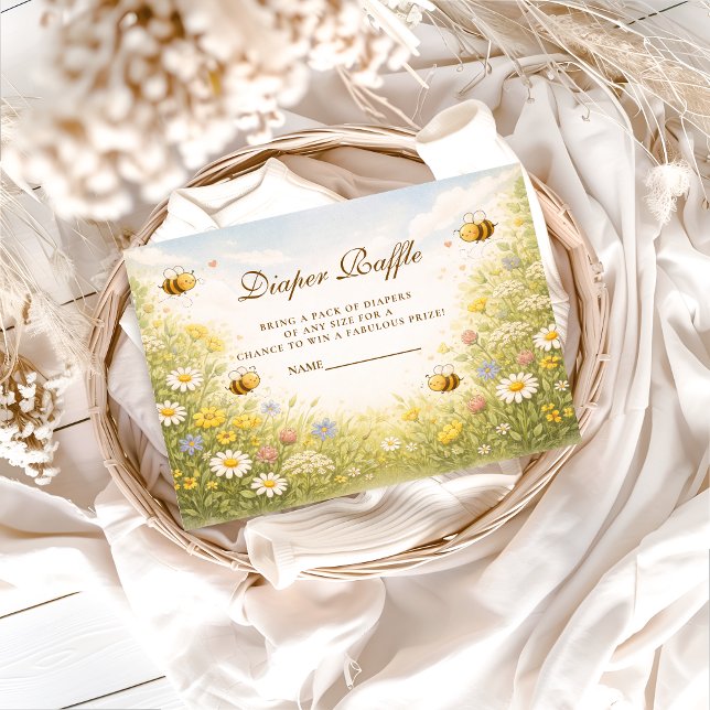 Wildblumen-Honig-Wiese-Diaper-Raffle Begleitkarte (Von Creator hochgeladen)