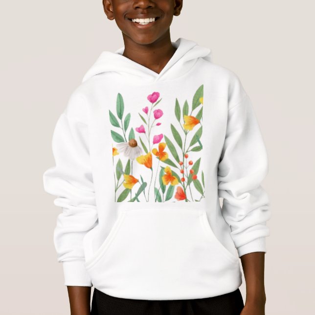 Wildblumen Hoodie (Vorderseite)