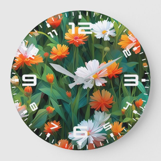 Wildblumen im Bereich 20632 Große Wanduhr (Vorderseite)