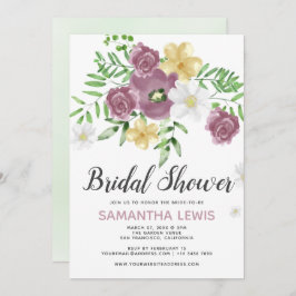Wildblumen im Frühjahr Sommer Brautparty Einladung
