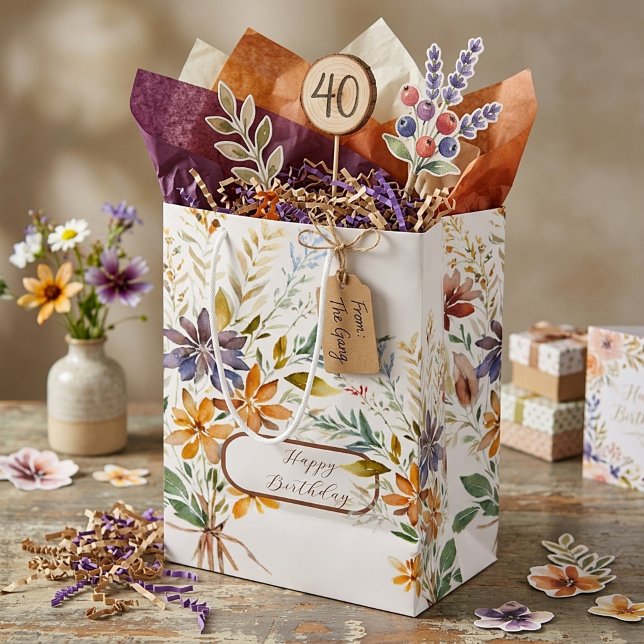 Wildblumen im Herbst Mittlere Geschenktüte (Von Creator hochgeladen)