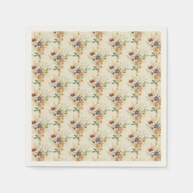 Wildblumen im Herbst Serviette (Vorderseite)