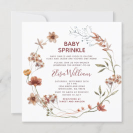 Wildblumen im Herbst Wasserfarbe Kindersprinkle Einladung