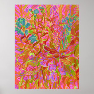 Wildblumen im Norden Farbenfrohe Sommerblumen Kuns Poster