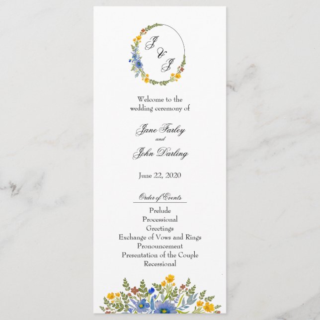 Wildblumen im Primärfarbenprogramm Programm (Vorderseite)