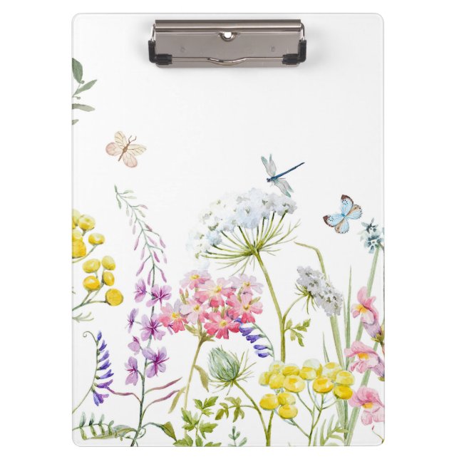 Wildblumen im Sommer Wiesen Klemmbrett (Vorderseite)