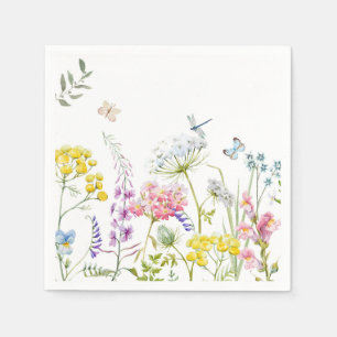 Wildblumen im Sommer Wiesen Serviette