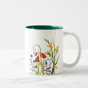 Wildblumen im Sommer Zweifarbige Tasse