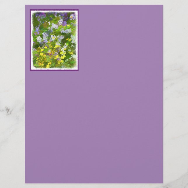Wildblumen Impasto Malerei - Originelle Blume Kuns (Vorderseite)