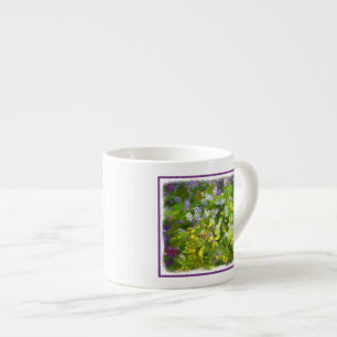 Wildblumen Impasto Malerei - Originelle Blume Kuns Espressotasse