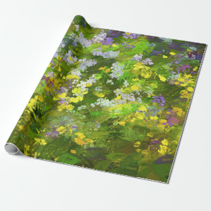 Wildblumen Impasto Malerei - Originelle Blume Kuns Geschenkpapier