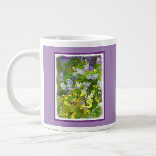 Wildblumen Impasto Malerei - Originelle Blume Kuns Jumbo-Tasse