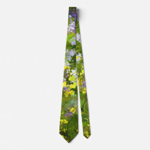 Wildblumen Impasto Malerei - Originelle Blume Kuns Krawatte