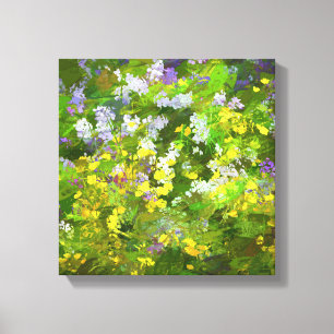 Wildblumen Impasto Malerei - Originelle Blume Kuns Leinwanddruck