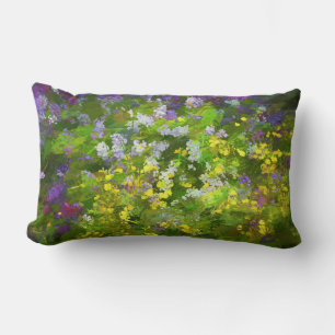 Wildblumen Impasto Malerei - Originelle Blume Kuns Lendenkissen