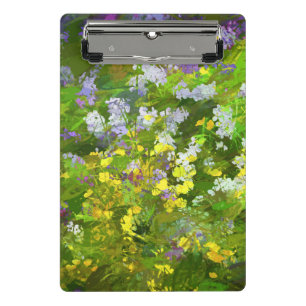 Wildblumen Impasto Malerei - Originelle Blume Kuns Mini Klemmbrett