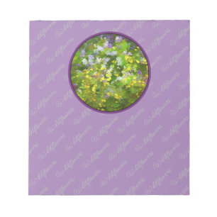 Wildblumen Impasto Malerei - Originelle Blume Kuns Notizblock