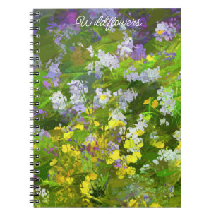 Wildblumen Impasto Malerei - Originelle Blume Kuns Notizblock