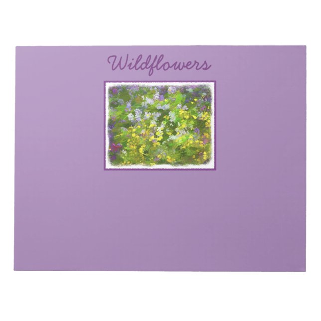 Wildblumen Impasto Malerei - Originelle Blume Kuns Notizblock (Vorderseite)