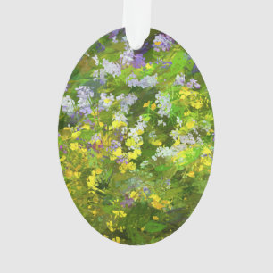 Wildblumen Impasto Malerei - Originelle Blume Kuns Ornament