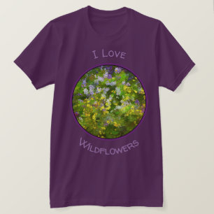 Wildblumen Impasto Malerei - Originelle Blume Kuns T-Shirt