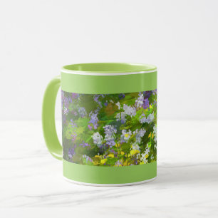 Wildblumen Impasto Malerei - Originelle Blume Kuns Tasse