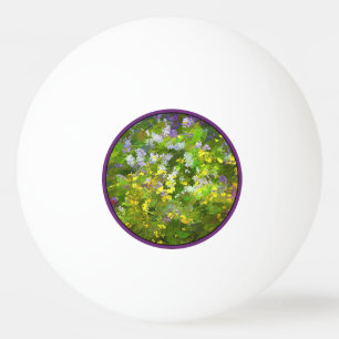 Wildblumen Impasto Malerei - Originelle Blume Kuns Tischtennisball