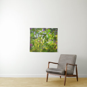 Wildblumen Impasto Malerei - Originelle Blume Kuns Wandteppich
