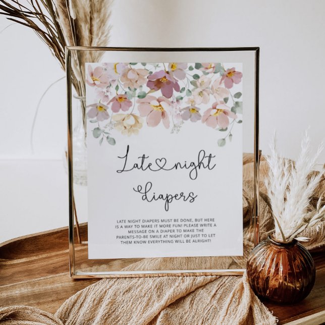 Wildblumen in Aquarellfarben Späte Nachttaucher Po Poster (Von Creator hochgeladen)