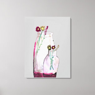 Wildblumen in der Vase Leinwanddruck