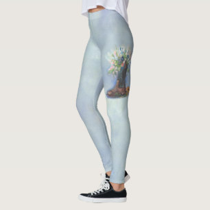 Wildblumen in einem Cowboy-Boot Leggings