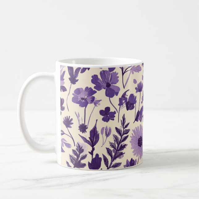 Wildblumen in Violetnuancen💜 Kaffeetasse (Links)