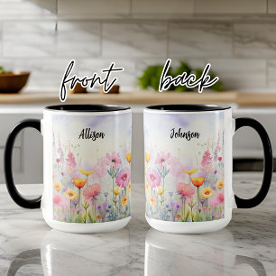 Wildblumen in Wasserfarbe Tasse, Sondergeschenk fü Tasse