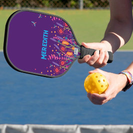 Wildblumen Inspirivity Beruflich Modern Fun Pickleball Schläger