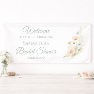 Wildblumen-Junggesellinnenabschied Willkommen Banner
