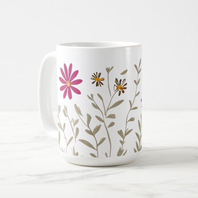 Wildblumen Kaffeetasse (Vorderseite Links)