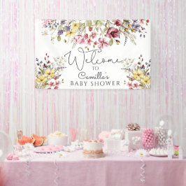 Wildblumen Kinderdusche Banner